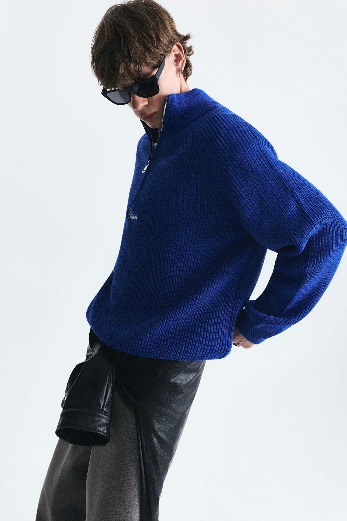 Fermuar Kapama Dik Yaka Sweatshirt