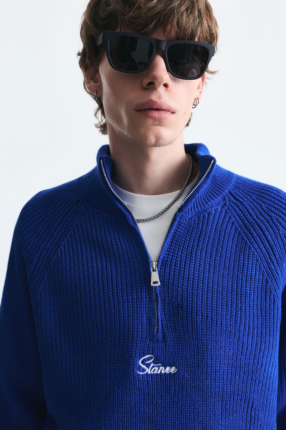 Fermuar Kapama Dik Yaka Sweatshirt