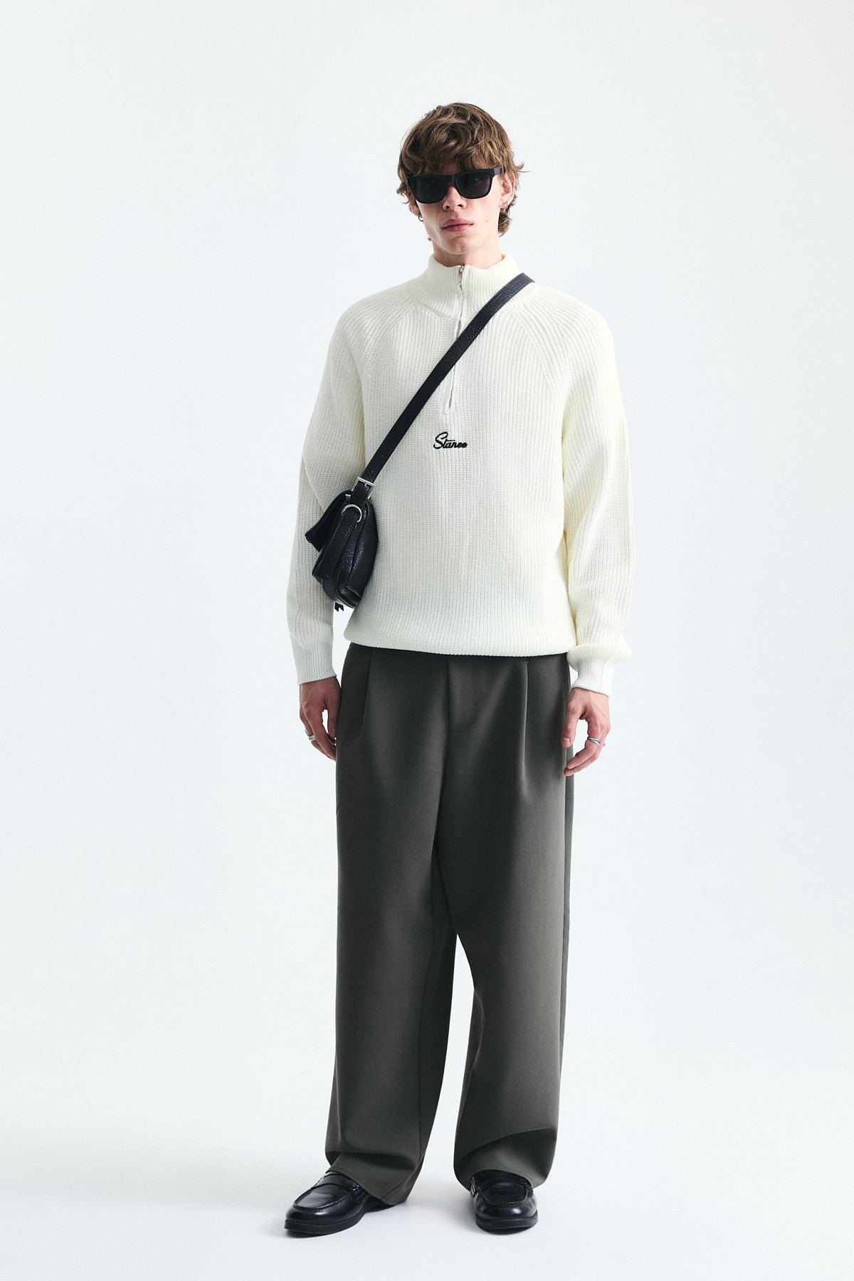 Fermuar Kapama Dik Yaka Sweatshirt