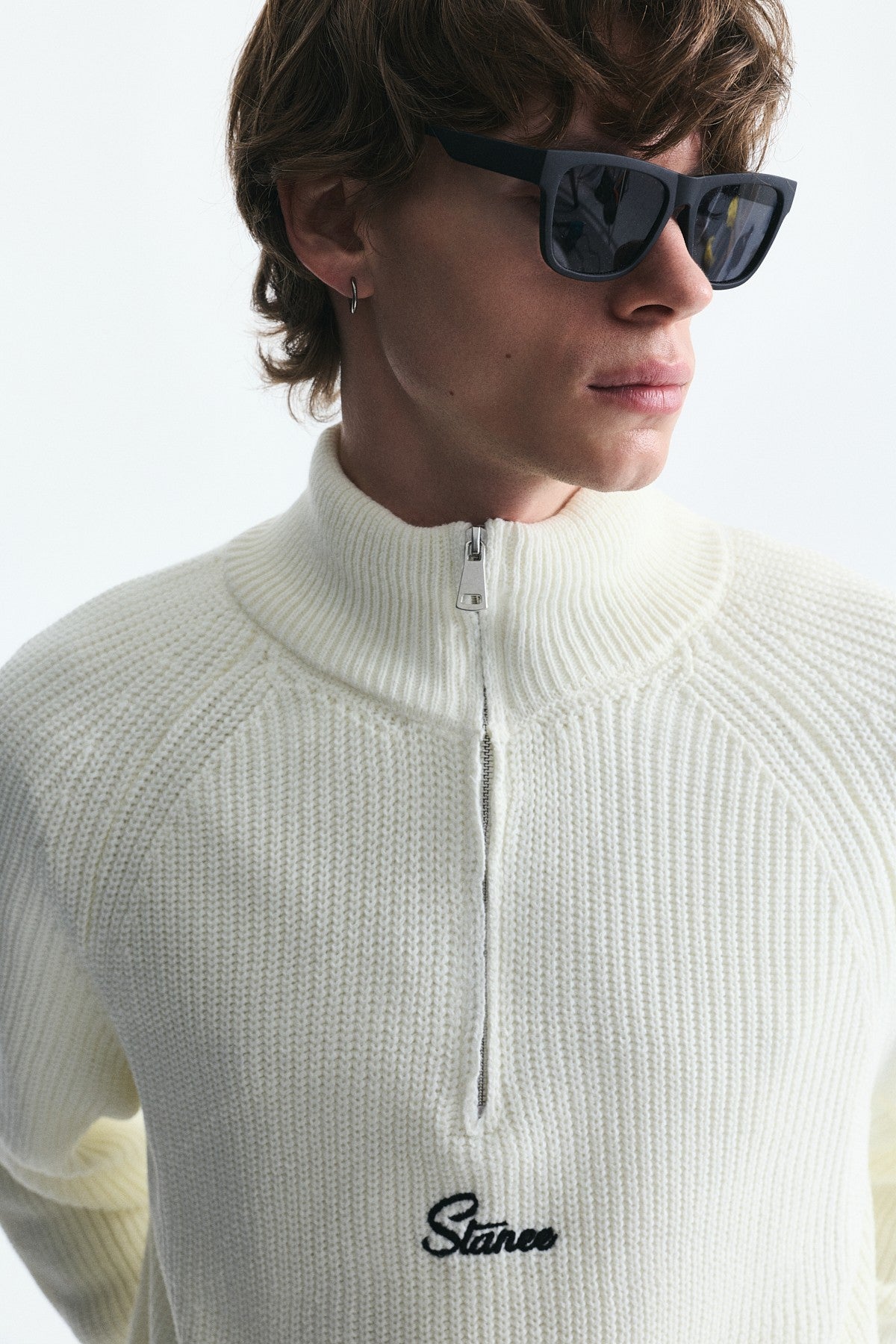 Fermuar Kapama Dik Yaka Sweatshirt