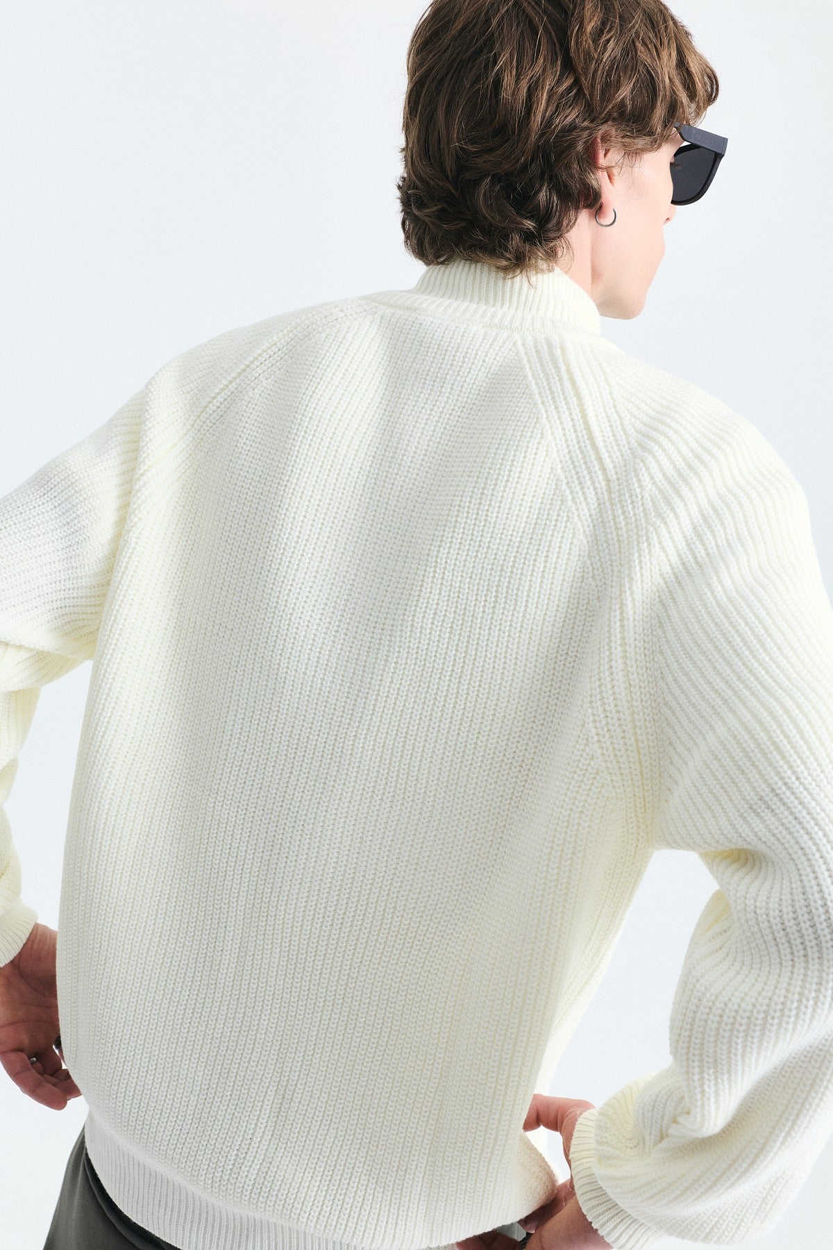 Fermuar Kapama Dik Yaka Sweatshirt