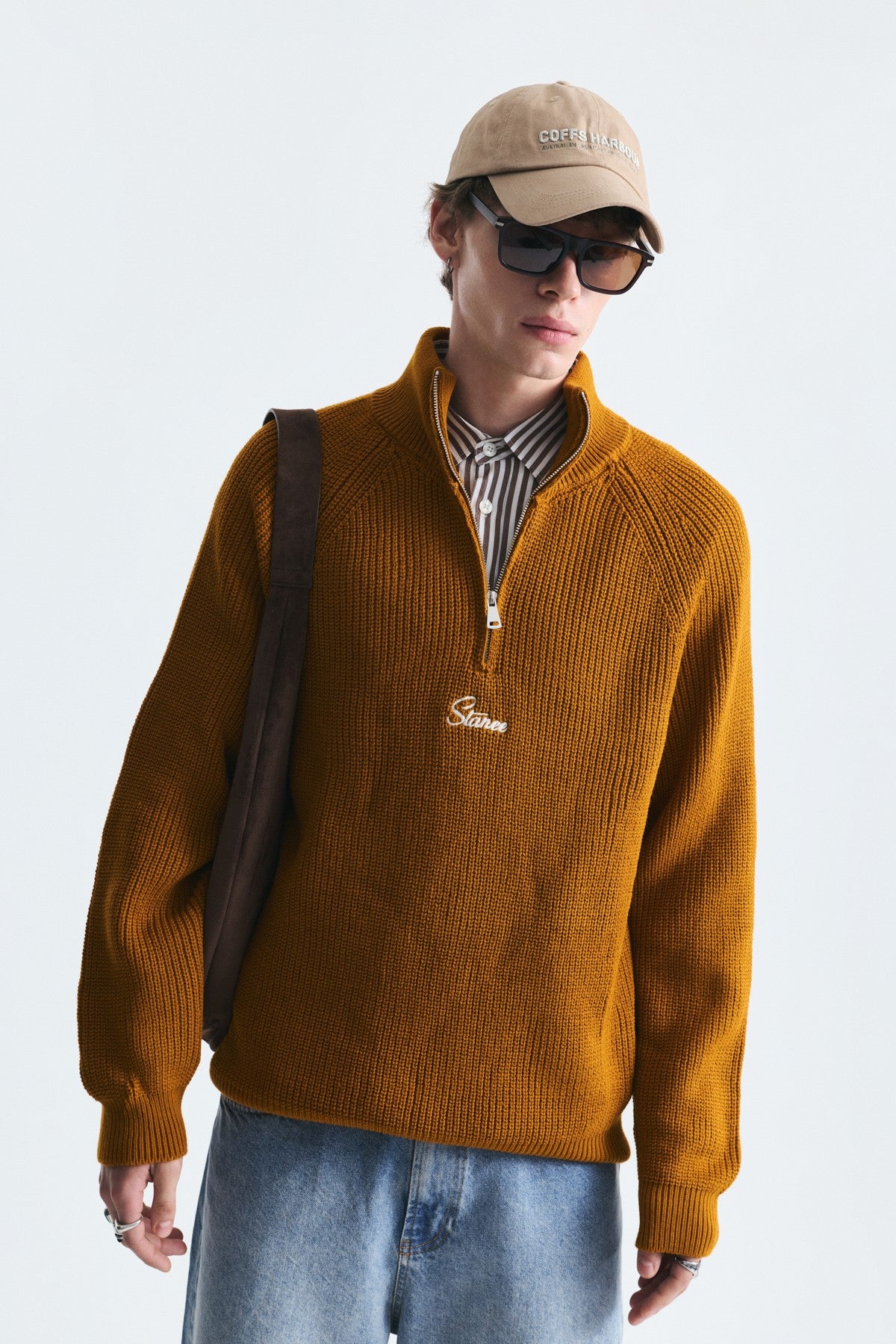Fermuar Kapama Dik Yaka Sweatshirt