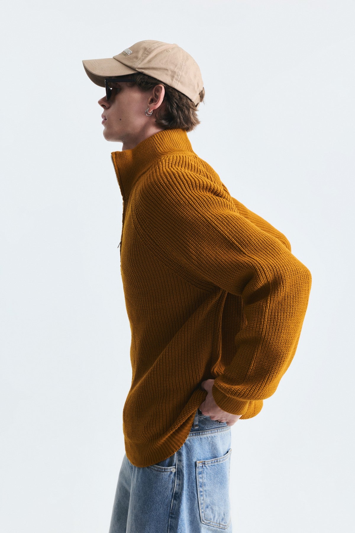 Fermuar Kapama Dik Yaka Sweatshirt