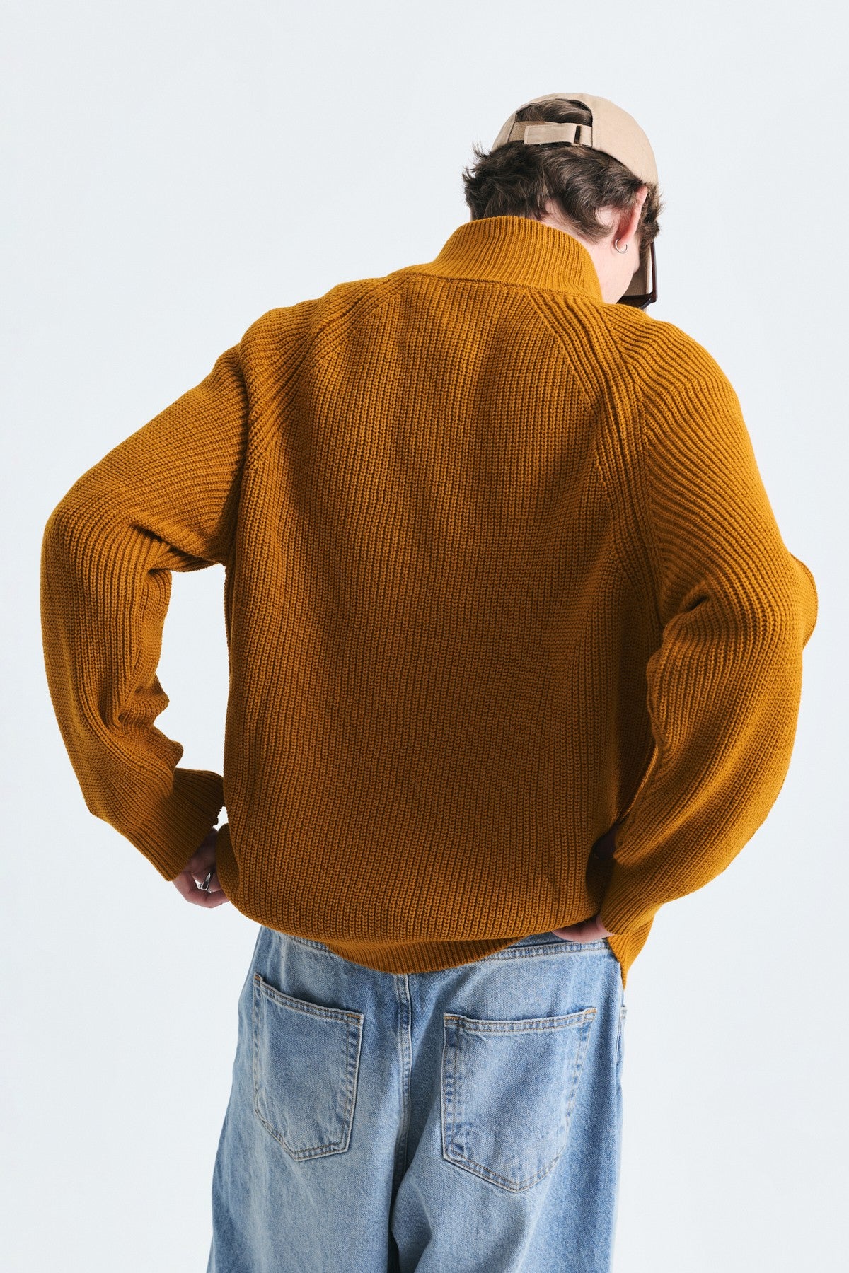 Fermuar Kapama Dik Yaka Sweatshirt