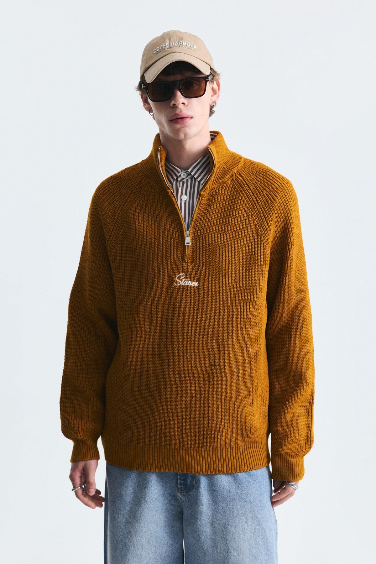 Fermuar Kapama Dik Yaka Sweatshirt