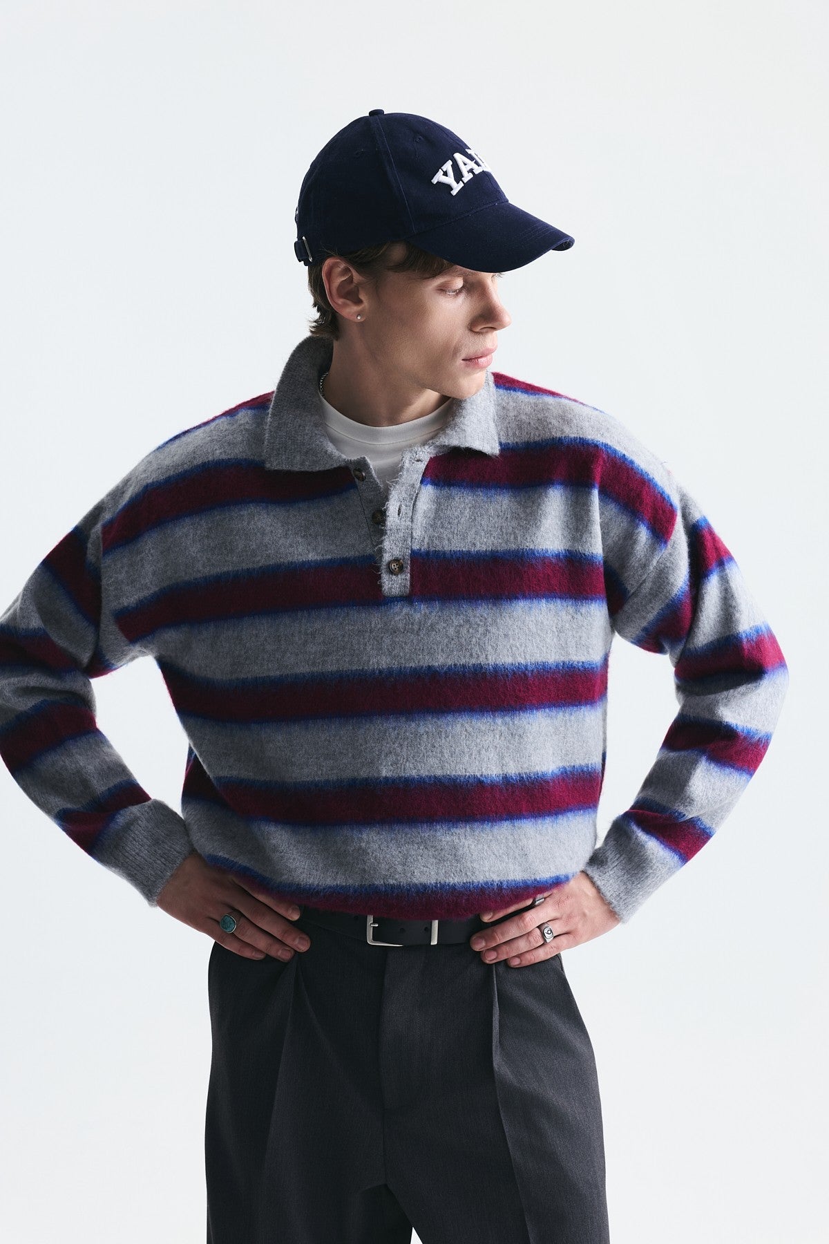Oversize Blok Renkli Triko Kazak