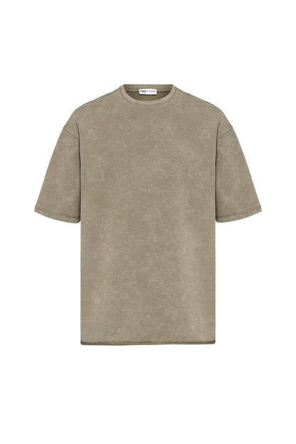 Yıkamalı Basic Oversize Tişört