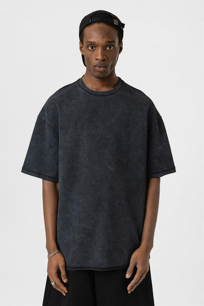 Yıkamalı Basic Oversize Tişört