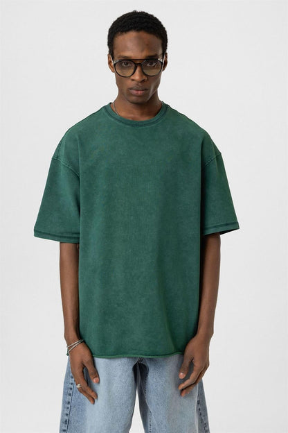 Yıkamalı Basic Oversize Tişört
