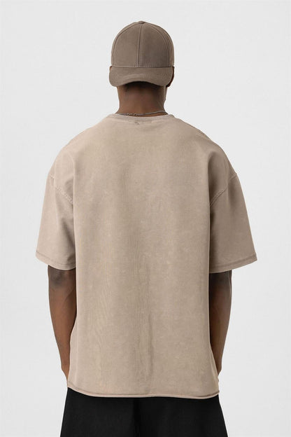 Yıkamalı Basic Oversize Tişört