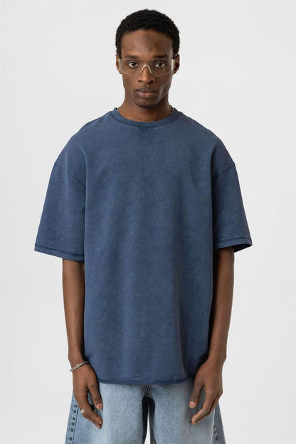 Yıkamalı Basic Oversize Tişört