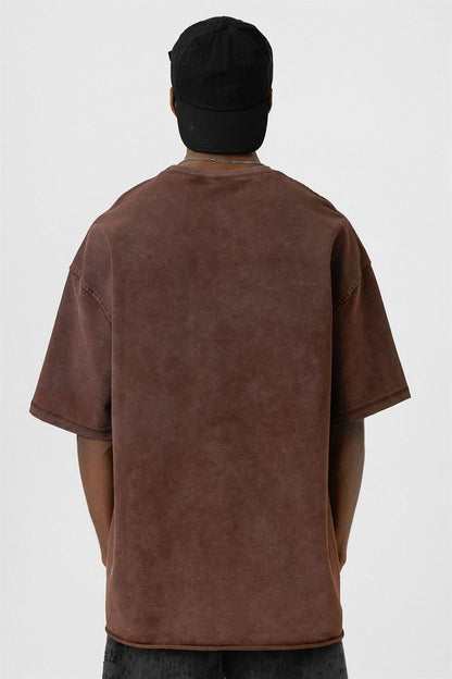 Yıkamalı Basic Oversize Tişört