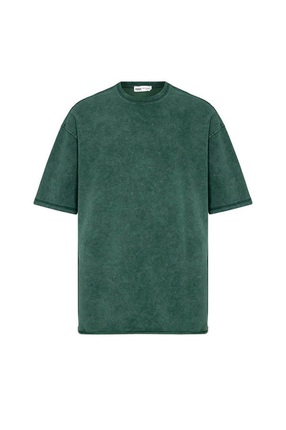 Yıkamalı Basic Oversize Tişört