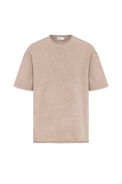 Yıkamalı Basic Oversize Tişört