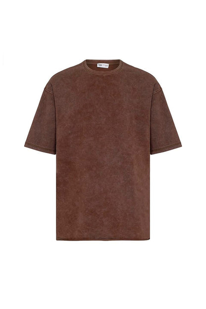 Yıkamalı Basic Oversize Tişört