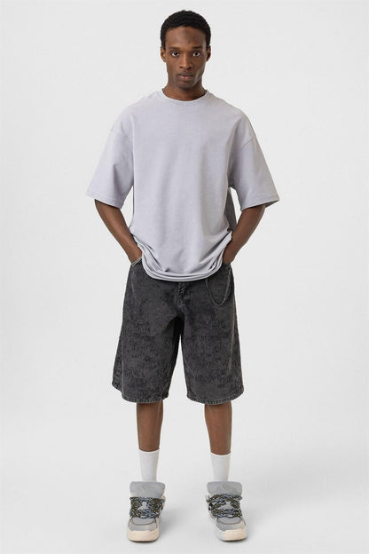 Yıkamalı Basic Oversize Tişört