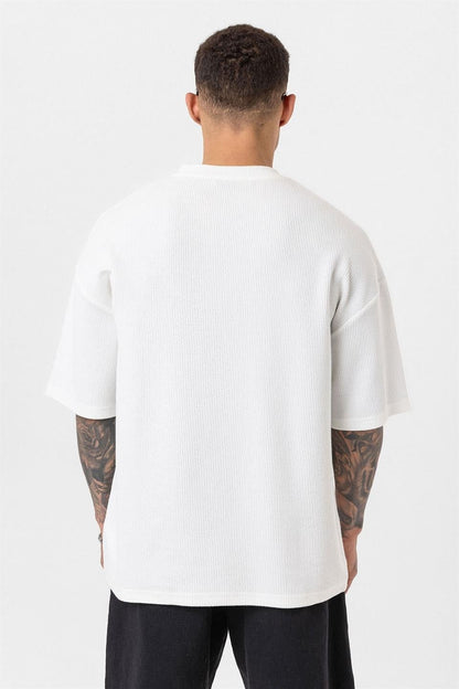 Düğmeli Yaka Oversize Tişört