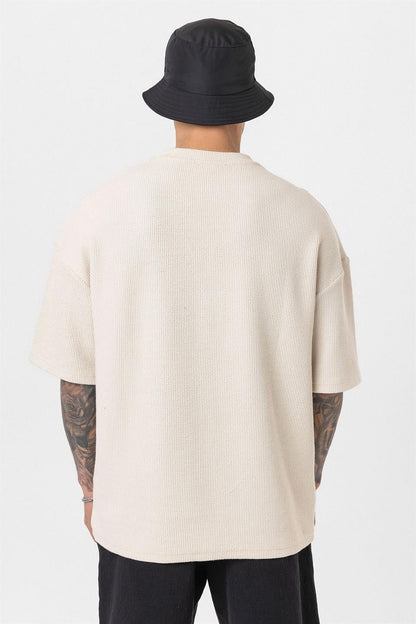 Düğmeli Yaka Oversize Tişört