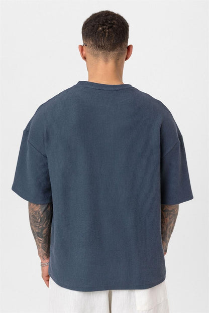 Düğmeli Yaka Oversize Tişört