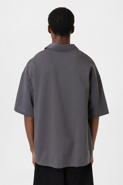 Polo Yaka Oversize Tişört