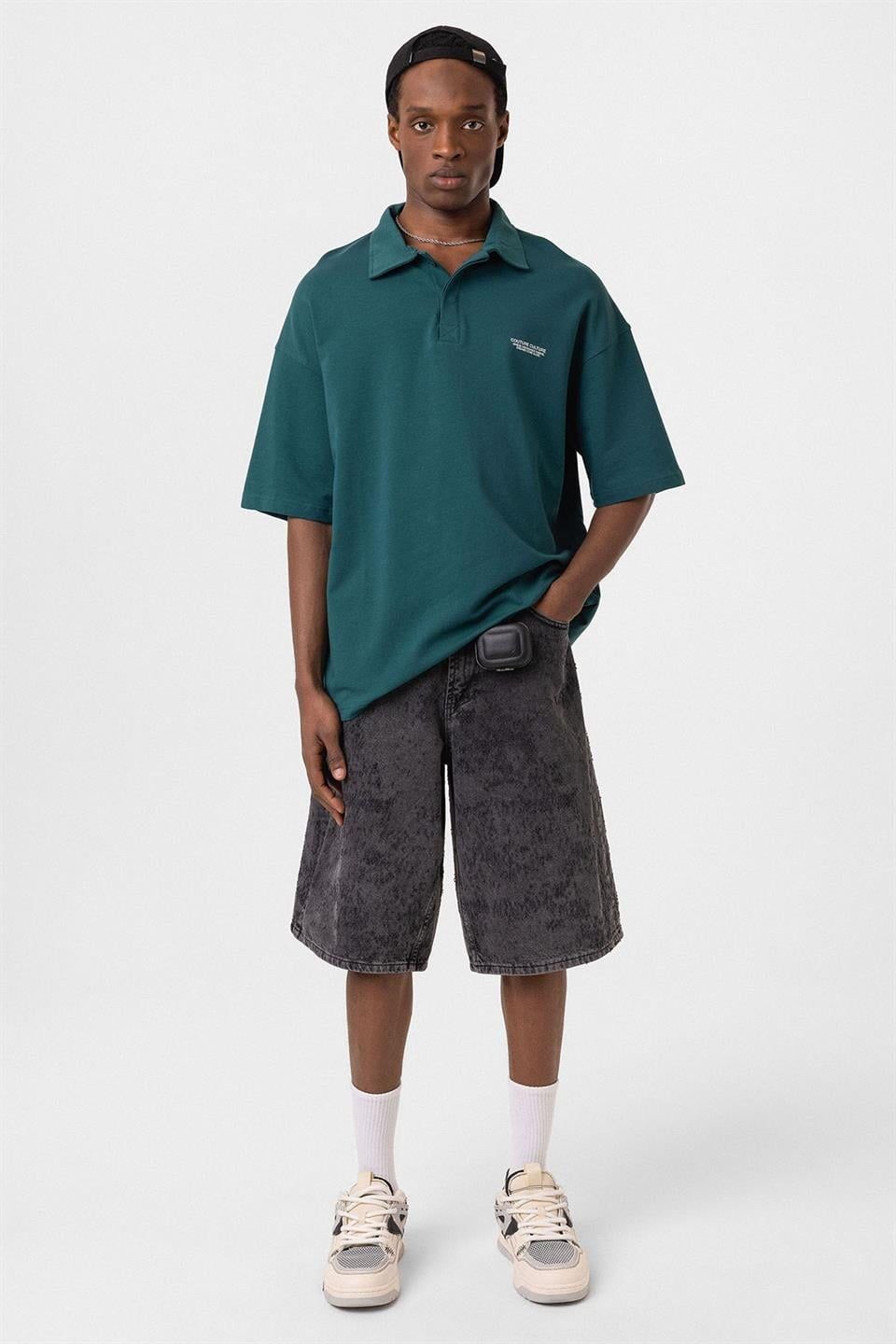Polo Yaka Oversize Tişört