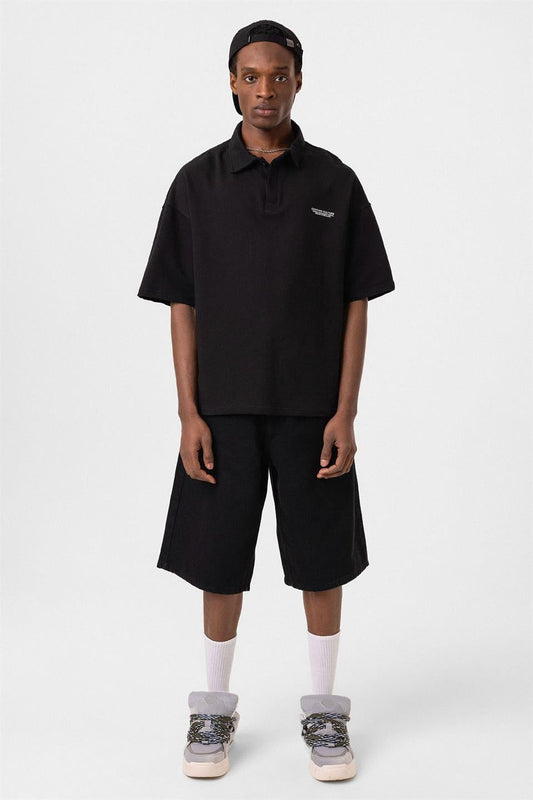 Polo Yaka Oversize Tişört