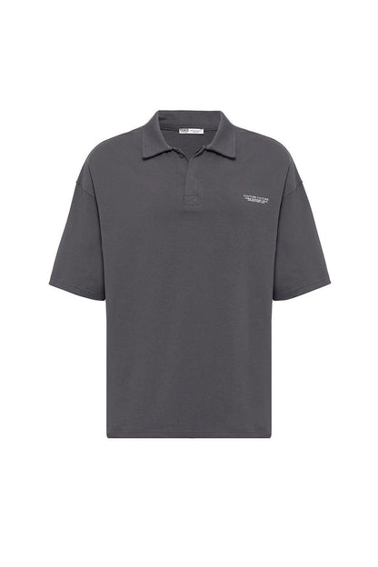 Polo Yaka Oversize Tişört