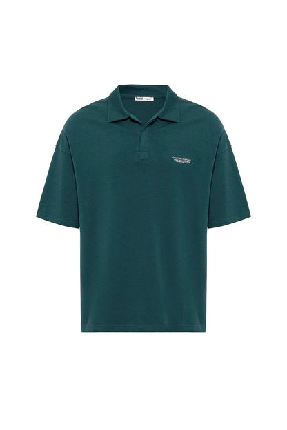 Polo Yaka Oversize Tişört