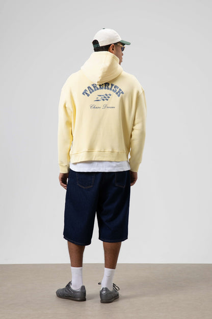 Oversize Yıkamalı Boxy Fit Kapüşonlu Sweatshirt