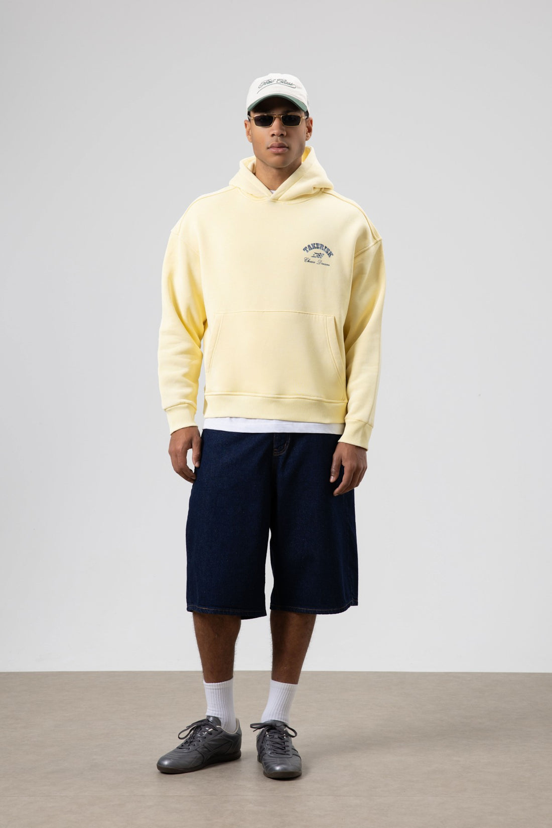 Oversize Yıkamalı Boxy Fit Kapüşonlu Sweatshirt