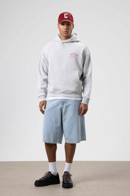 Oversize Yıkamalı Boxy Fit Kapüşonlu Sweatshirt