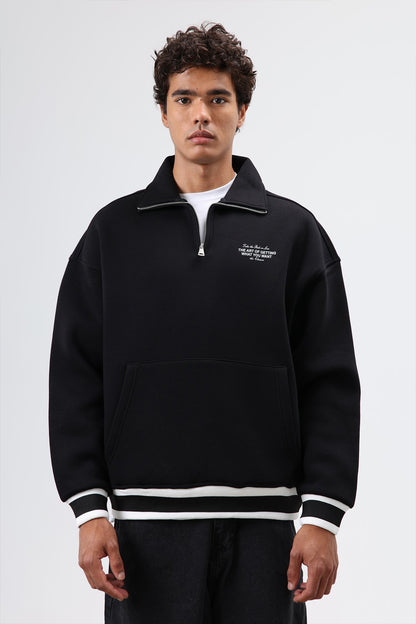 Oversize Polo Yaka Sweatshirt