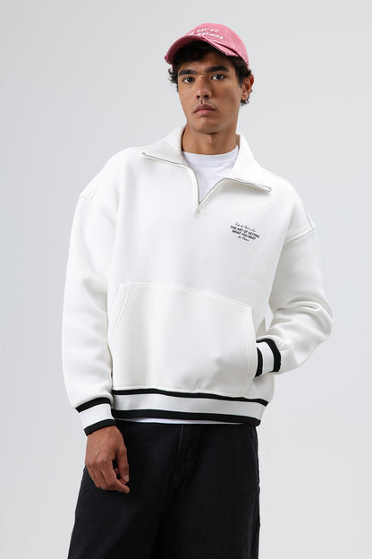 Oversize Polo Yaka Sweatshirt