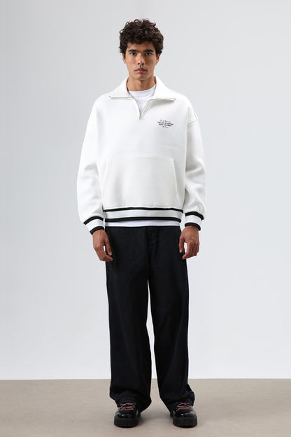 Oversize Polo Yaka Sweatshirt
