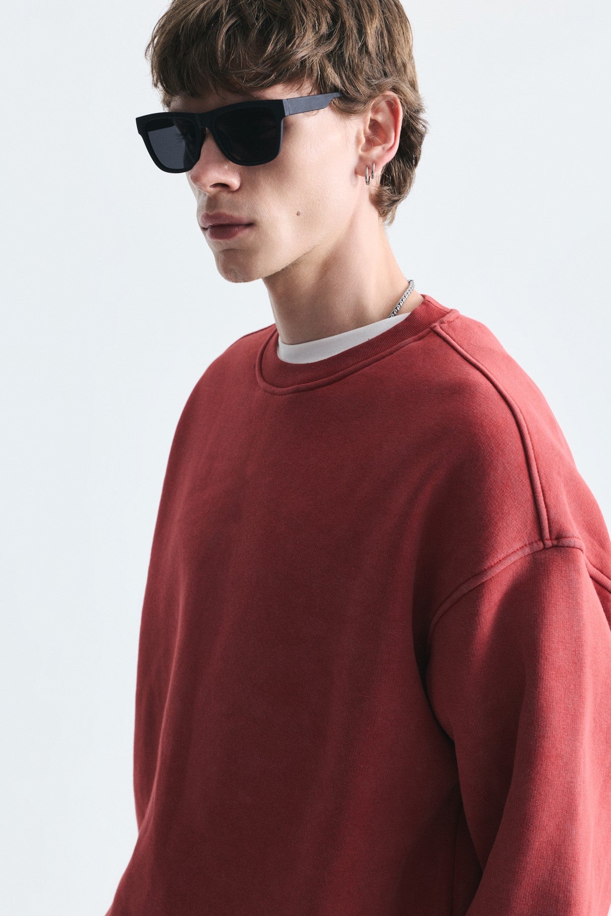 Basic Oversize Yıkamalı Sweatshirt