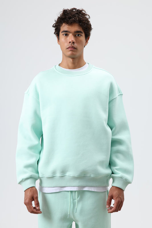Basic Oversize Yıkamalı Sweatshirt