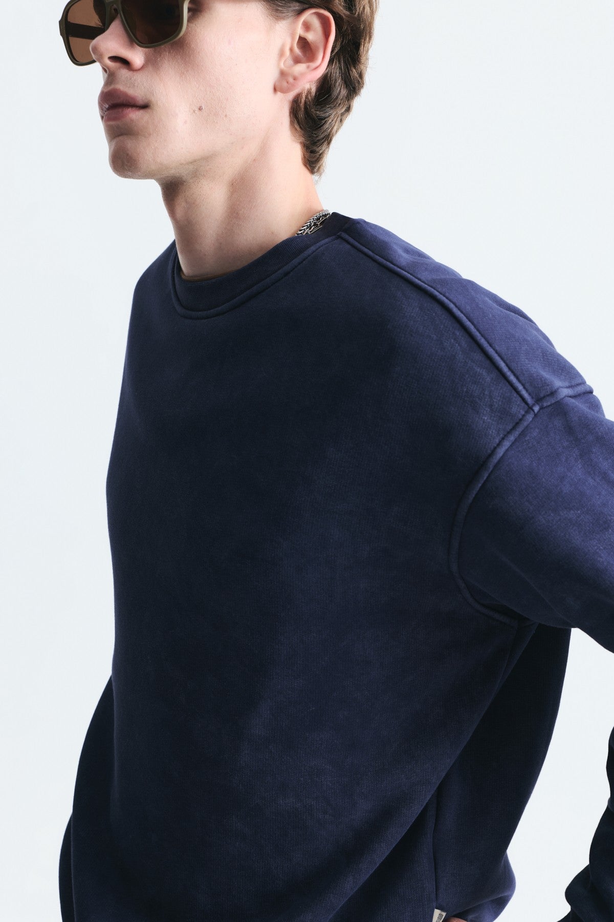 Basic Oversize Yıkamalı Sweatshirt