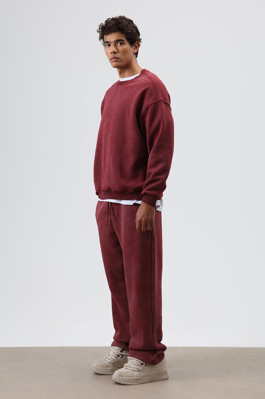 Basic Oversize Yıkamalı Sweatshirt