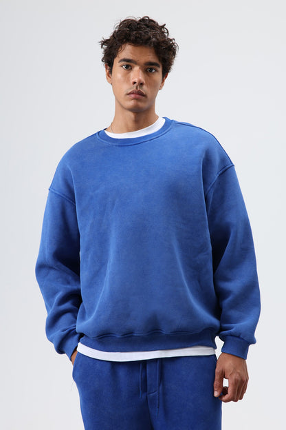 Basic Oversize Yıkamalı Sweatshirt