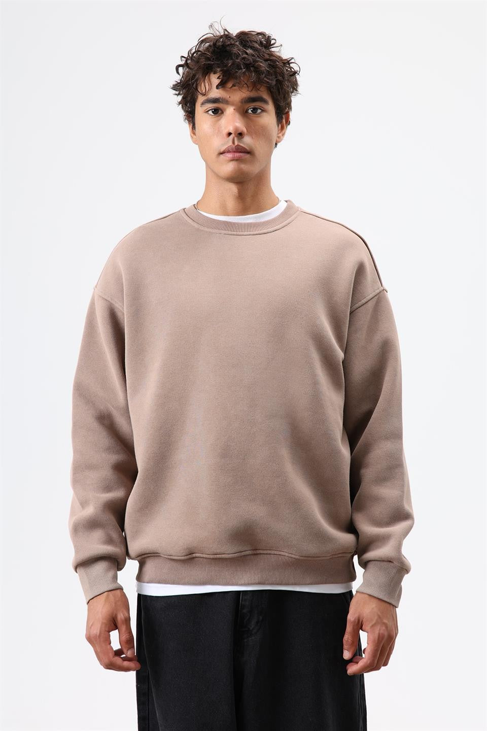 Basic Oversize Yıkamalı Sweatshirt