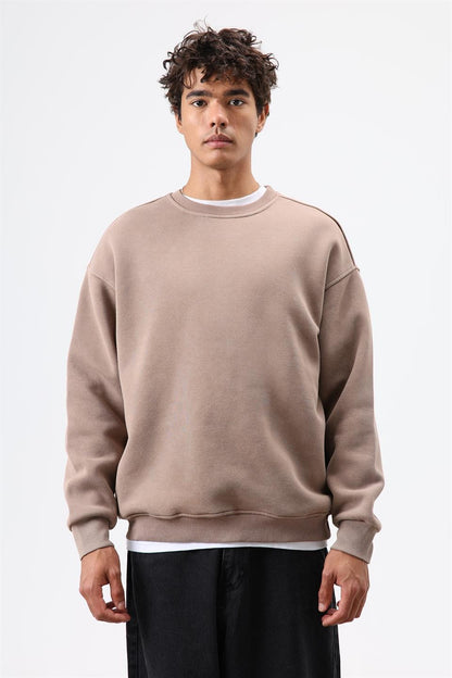 Basic Oversize Yıkamalı Sweatshirt