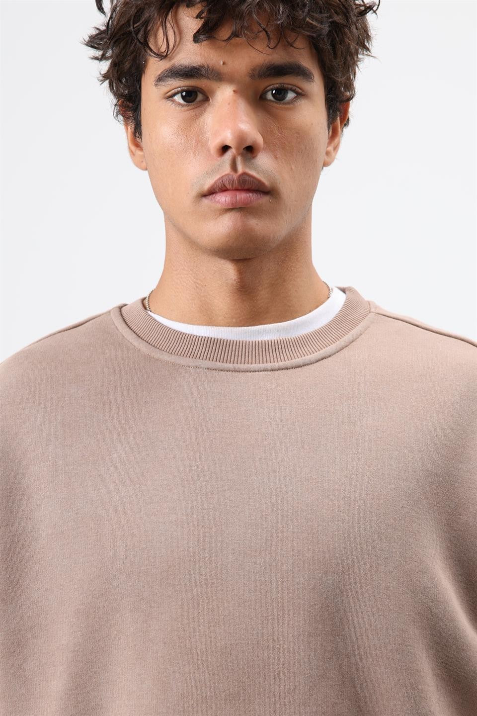 Basic Oversize Yıkamalı Sweatshirt
