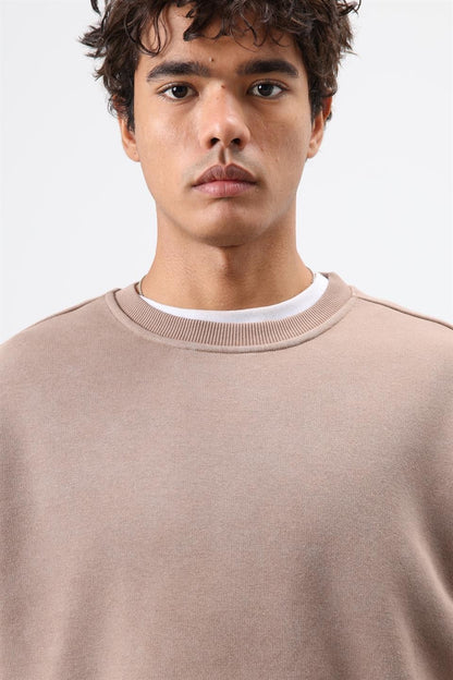 Basic Oversize Yıkamalı Sweatshirt