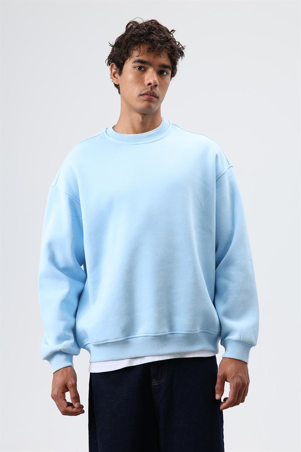 Basic Oversize Yıkamalı Sweatshirt
