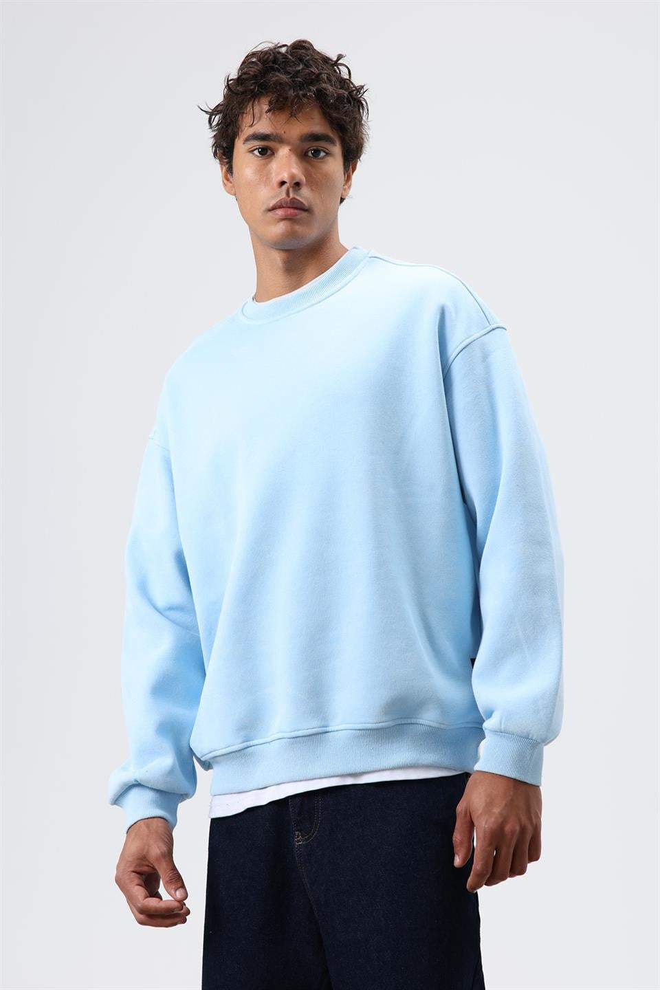 Basic Oversize Yıkamalı Sweatshirt