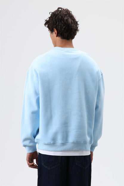Basic Oversize Yıkamalı Sweatshirt