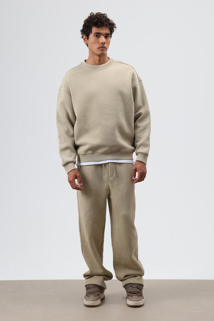 Basic Oversize Yıkamalı Sweatshirt