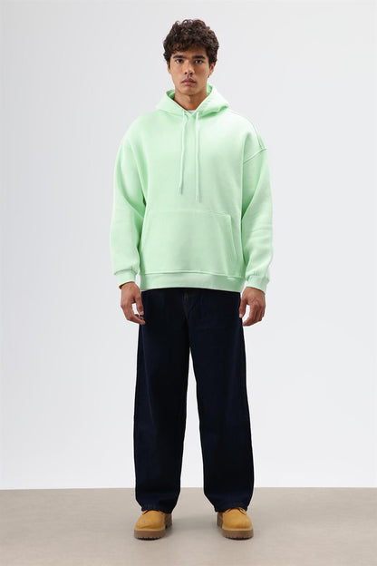 Basic Oversize Yıkamalı Hoodie