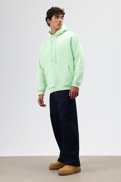 Basic Oversize Yıkamalı Hoodie