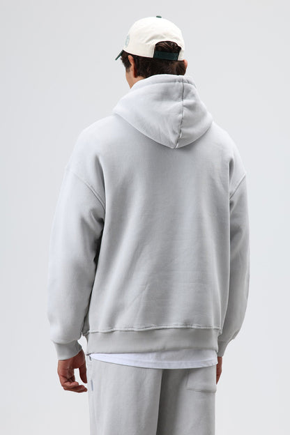 Basic Oversize Yıkamalı Hoodie